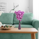 SHRIHAUS Artificial Cherry Blossom Flower Bunch Purple