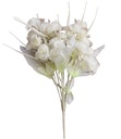 SHRIHAUS Artificial Marigold Flowers Stick White