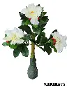 SHRIHAUS Artificial Peony Cherry Tree White