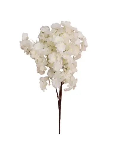 SHRIHAUS Artificial Cherry Blossom Flower Bunch White