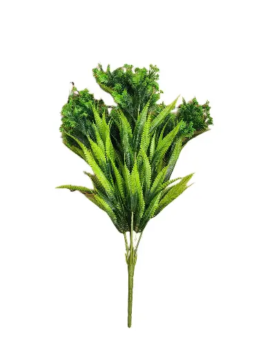 SHRIHAUS Artificial Fern Bunch Green