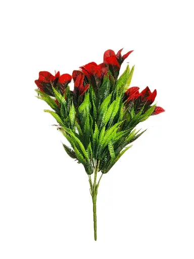 SHRIHAUS Artificial Leaves Bunch Red