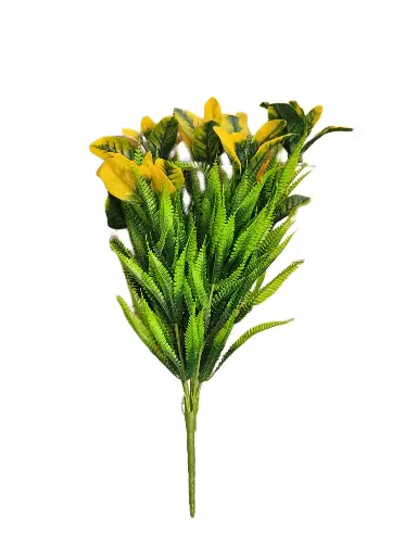 SHRIHAUS Artificial Leaves Bunch Yellow
