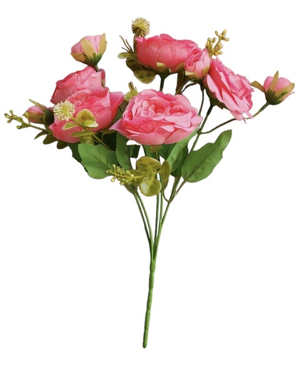 SHRIHAUS Artificial Rose Flower Bunch Pink