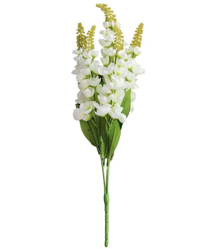 SHRIHAUS Gladiolus Artificial Flower Bunch White