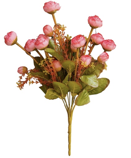 SHRIHAUS Onion Rose Artificial Flower Stick Pink