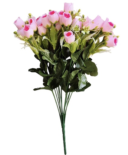 SHRIHAUS Silk Rose Buds Flower Bunch Pink