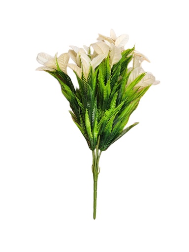 SHRIHAUS Artificial Leaves Bunch White