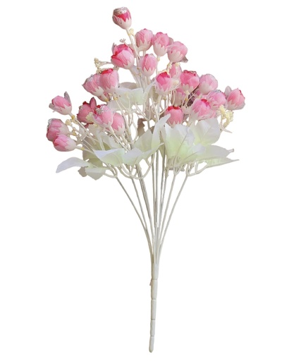 SHRIHAUS Rose Buds Artificial Flowers Stick Pink