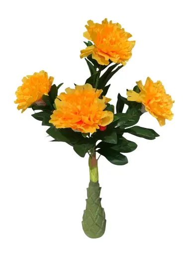 SHRIHAUS Artificial Peony Cherry Tree Yellow