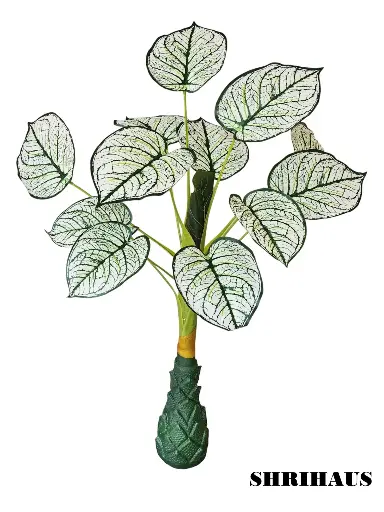 SHRIHAUS Artificial 12 White Leaves Tree