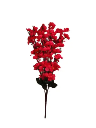 SHRIHAUS Artificial Red Orchid Flower Bunch